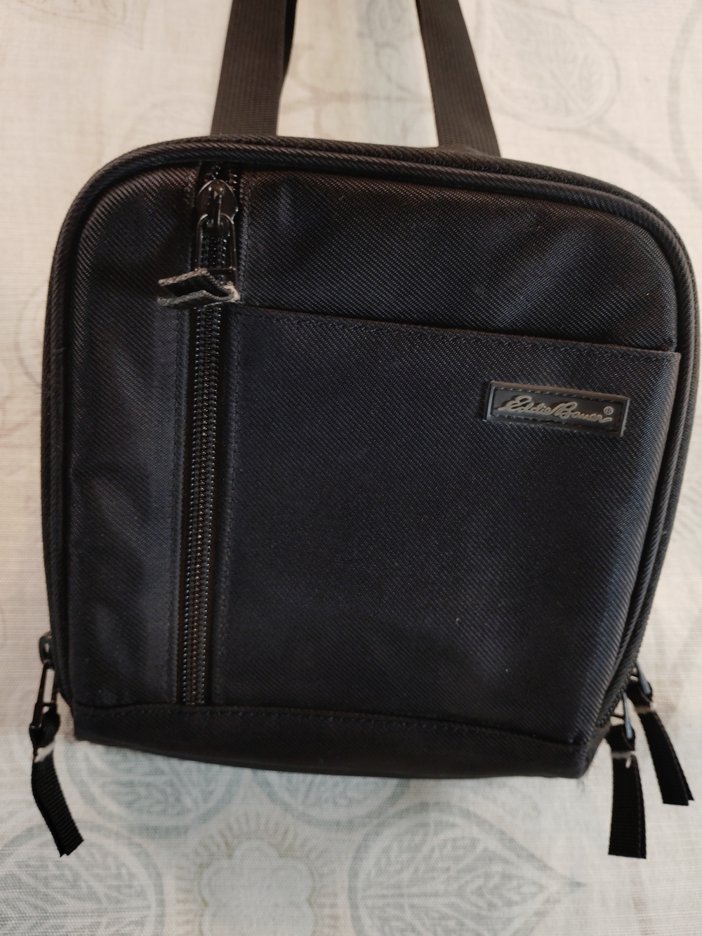 Eddie Bauer Black Compact Messenger Crossbody Bag